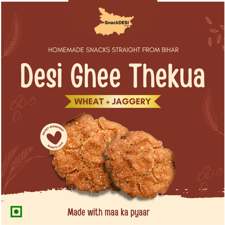 SnackDESI Jaggery Thekua – Wheat-Based, Sweetened with Jaggery
