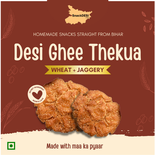 SnackDESI Desi Ghee Thekua – Wheat-Based, Sweetened with Jaggery