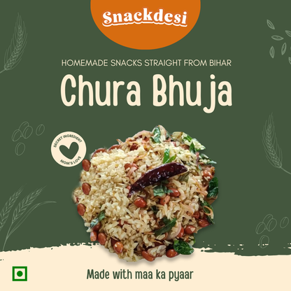 Snacksdesi Roasted Chura Bhuja – Overloaded with Peanuts (Healthy Snack)
