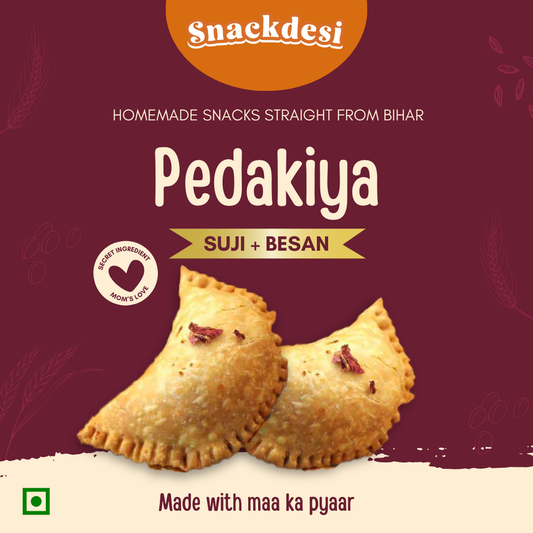 Snacksdesi Pedakiya Filled with Suji Besan