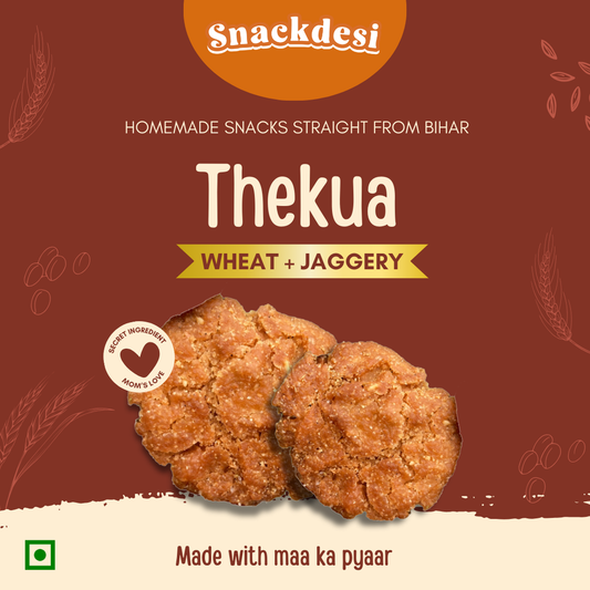 Snacksdesi Jaggery Thekua – Wheat-Based, Sweetened with Jaggery