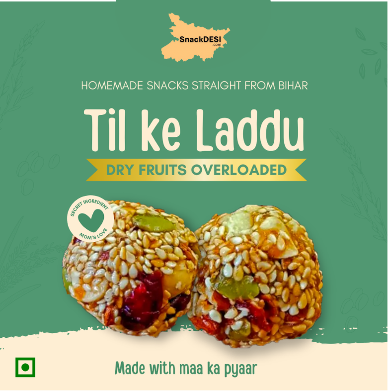 SnackDESI Til Ke Laddu – Dry Fruits Overloaded (Healthy Snack)